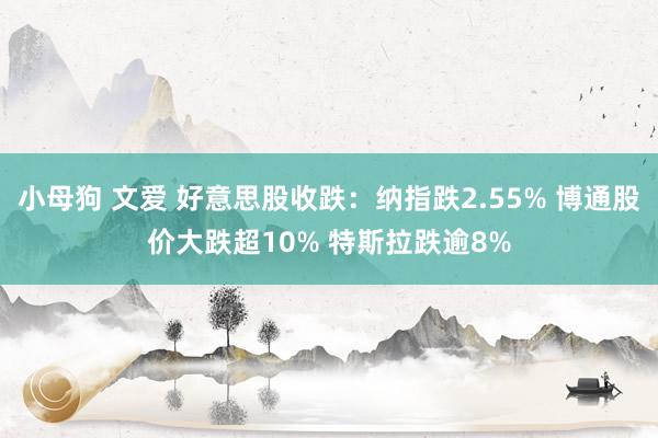 小母狗 文爱 好意思股收跌：纳指跌2.55% 博通股价大跌超10% 特斯拉跌逾8%