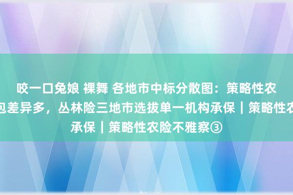 咬一口兔娘 裸舞 各地市中标分散图：策略性农业保障采购包差异多，丛林险三地市选拔单一机构承保｜策略性农险不雅察③