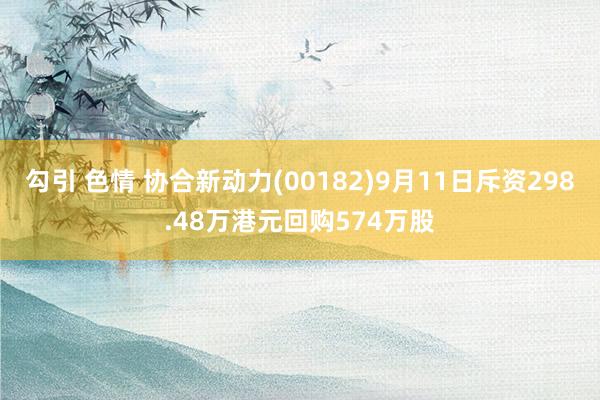 勾引 色情 协合新动力(00182)9月11日斥资298.48万港元回购574万股