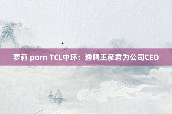 萝莉 porn TCL中环：遴聘王彦君为公司CEO