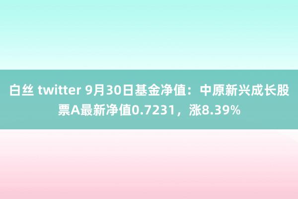 白丝 twitter 9月30日基金净值：中原新兴成长股票A最新净值0.7231，涨8.39%