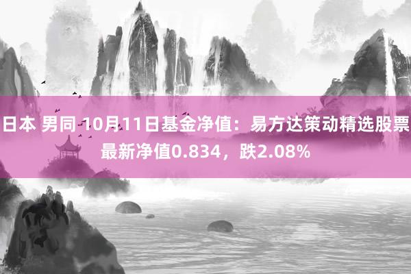 日本 男同 10月11日基金净值：易方达策动精选股票最新净值0.834，跌2.08%