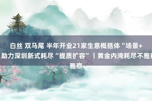 白丝 双马尾 半年开业21家生意概括体“场景+”助力深圳新式耗尽“提质扩容”丨黄金内湾耗尽不雅察