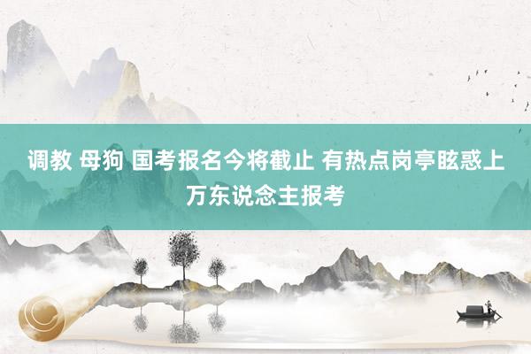 调教 母狗 国考报名今将截止 有热点岗亭眩惑上万东说念主报考