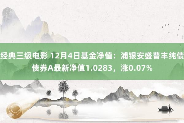 经典三级电影 12月4日基金净值：浦银安盛普丰纯债债券A最新净值1.0283，涨0.07%