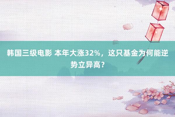 韩国三级电影 本年大涨32%，这只基金为何能逆势立异高？