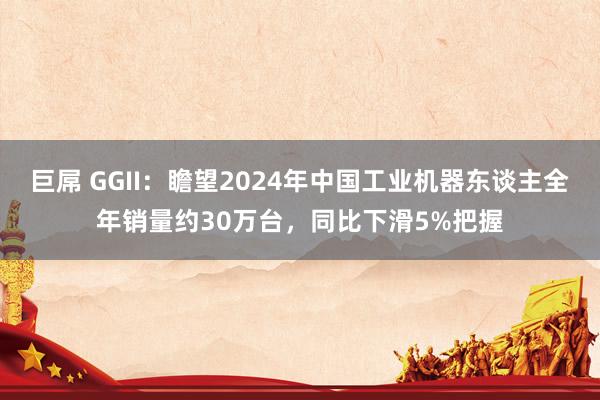 巨屌 GGII：瞻望2024年中国工业机器东谈主全年销量约30万台，同比下滑5%把握