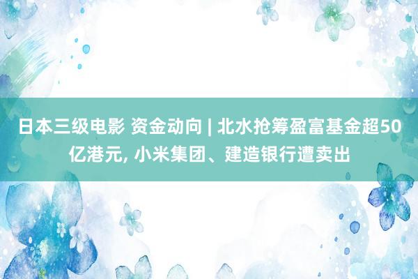 日本三级电影 资金动向 | 北水抢筹盈富基金超50亿港元， 小米集团、建造银行遭卖出